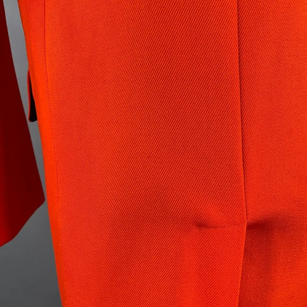 AMI by ALEXANDRE MATTIUSSI Size 38 Orange Textured Twill Coat